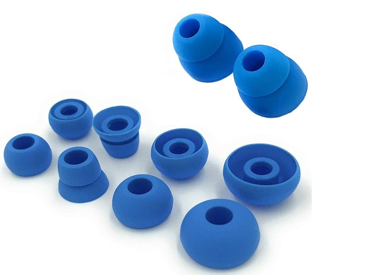 Earbudz Blue Replacement Earbud Tips for Beats Powerbeats3 Wireless in Ear Headphones - Small, Medium, Large, and DoubleFlange (Flash Blue) - Image 1